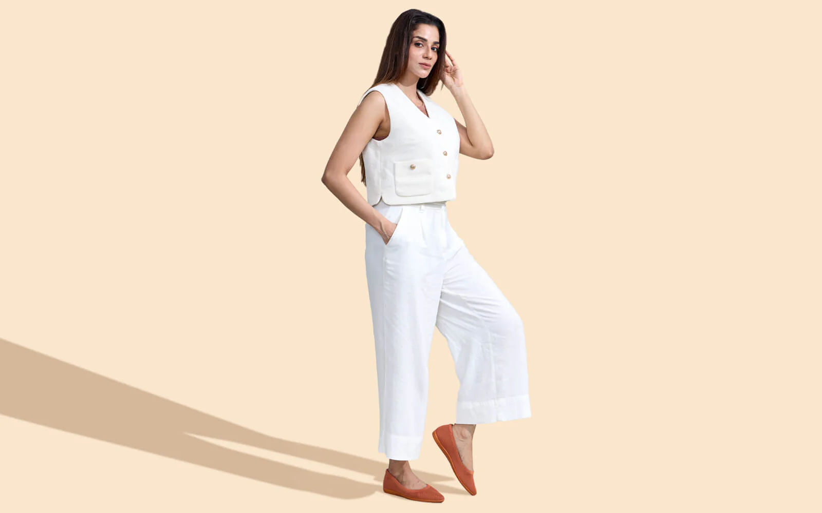 Pointed Ease For Women : Orange - Image 8