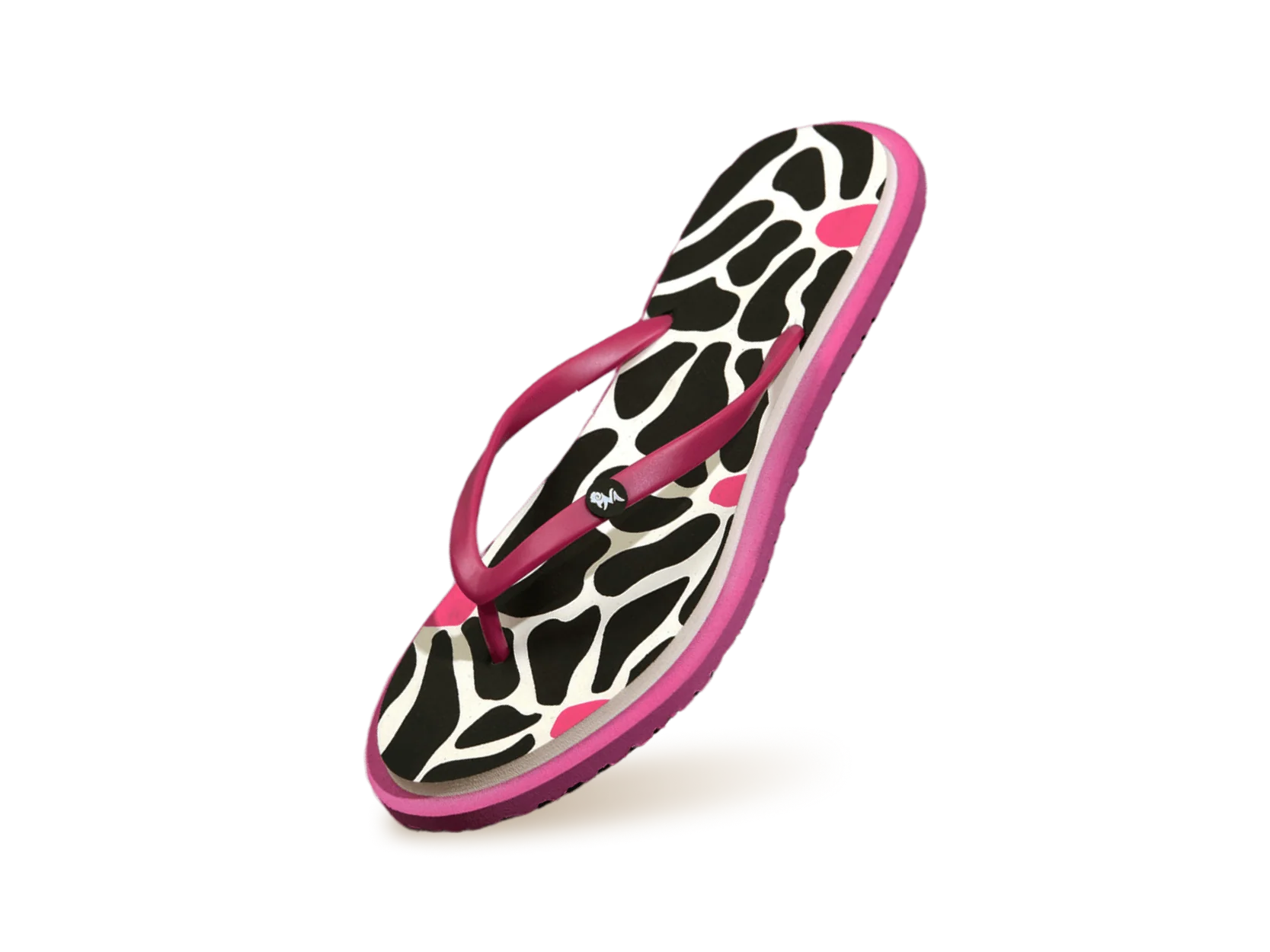 Printed Flip Flops : Black - Image 9
