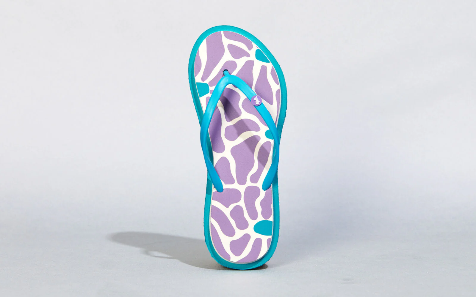 Printed Flip Flops : Lavender - Image 2
