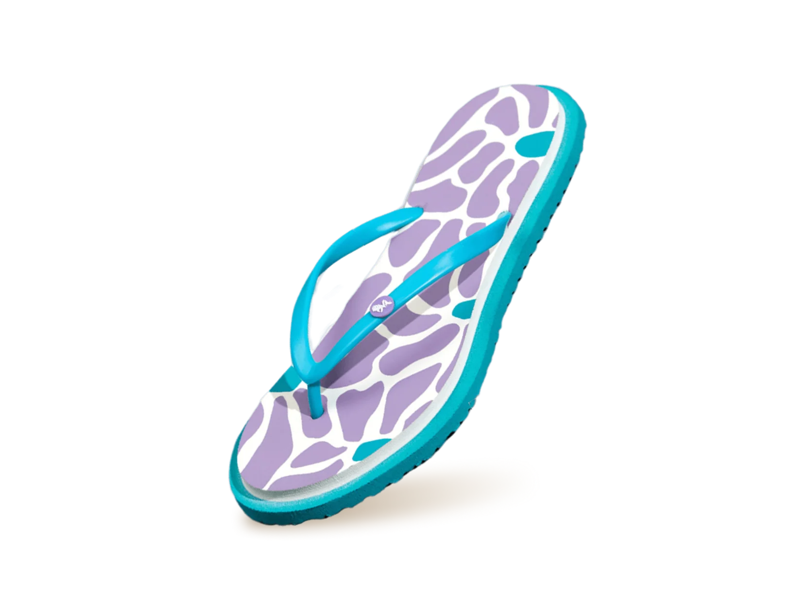 Printed Flip Flops : Lavender - Image 9