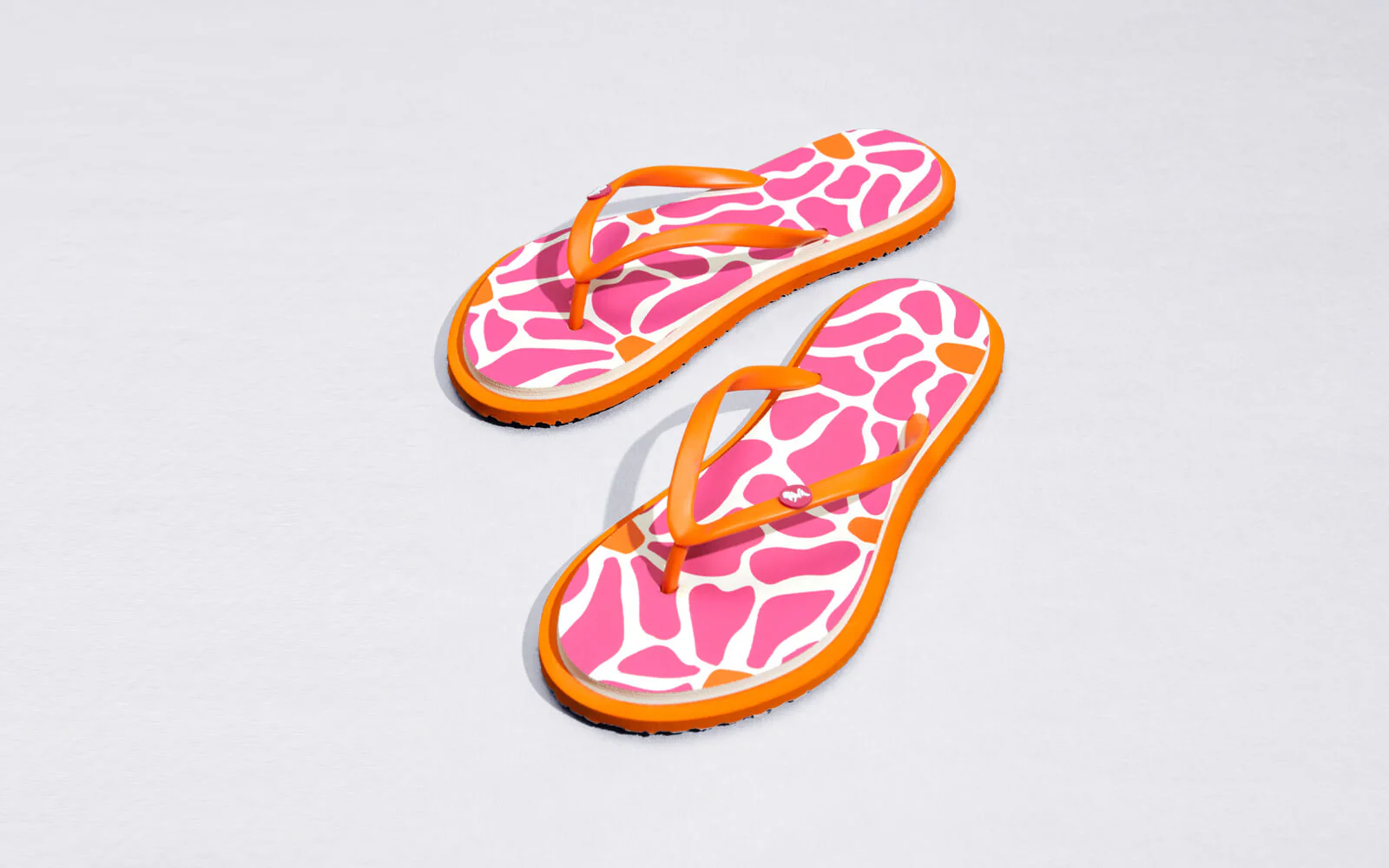 Printed Flip Flops : Pink - Image 4