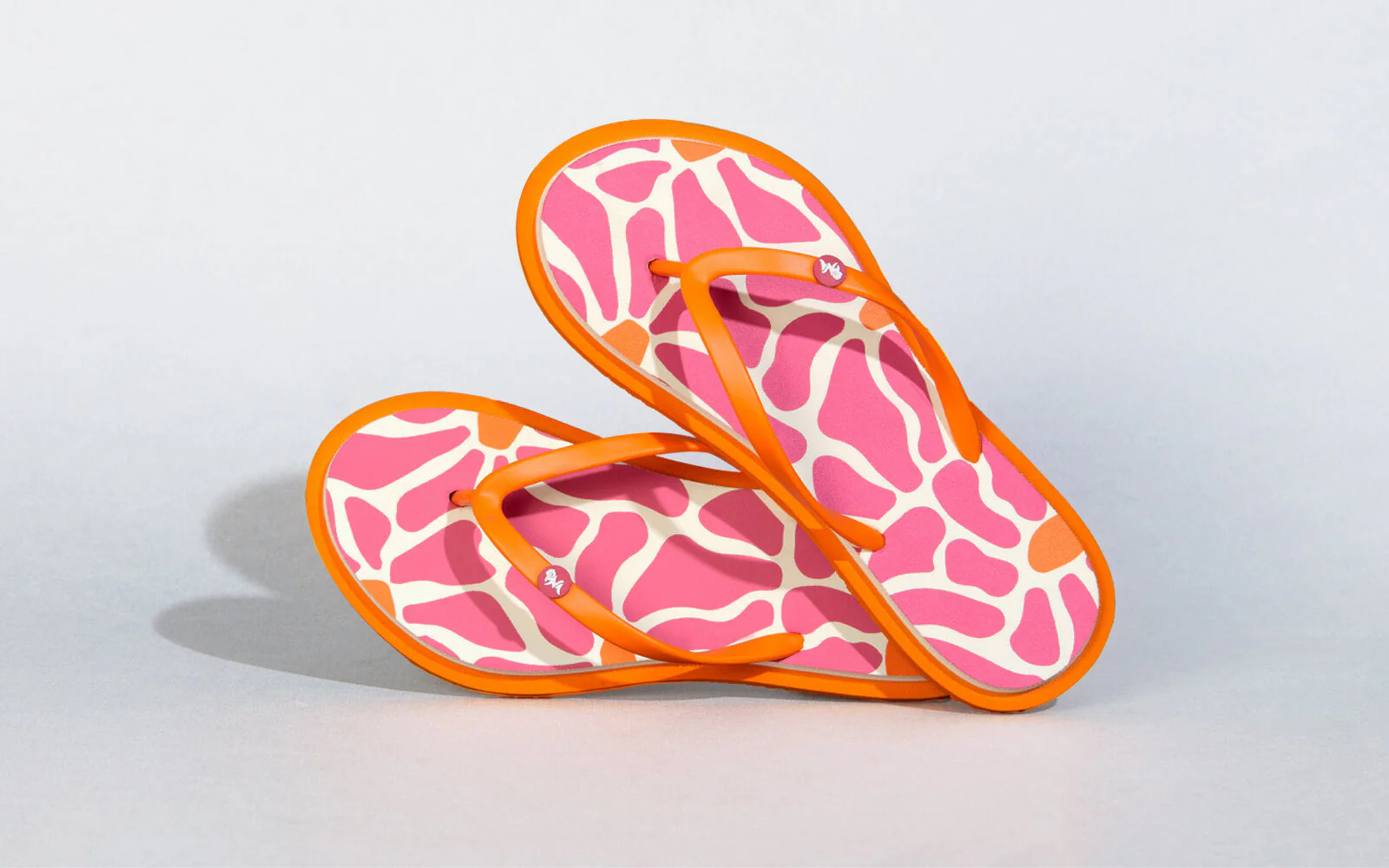Printed Flip Flops : Pink - Image 5