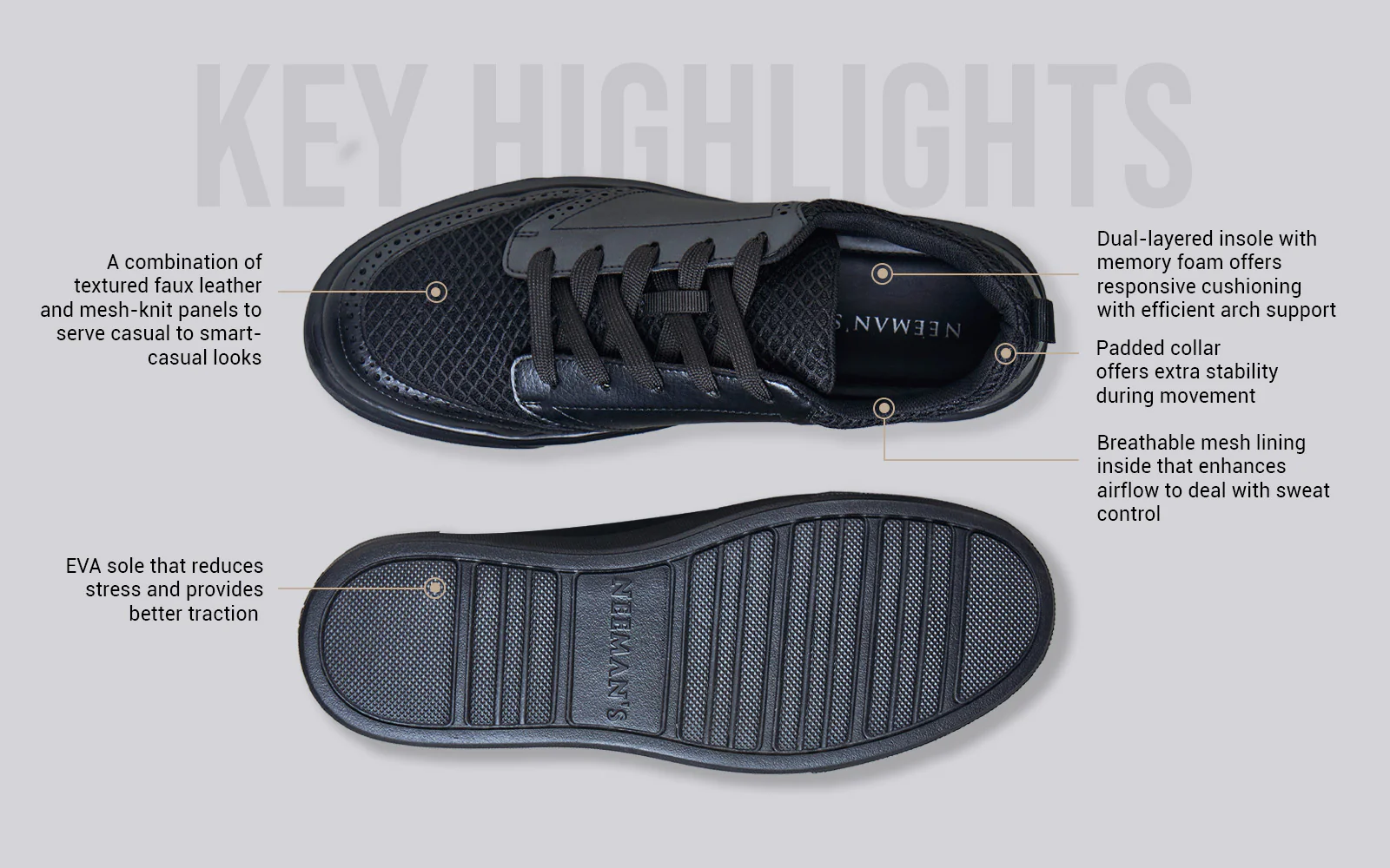 Pure Motion Sneakers : Black - Image 4