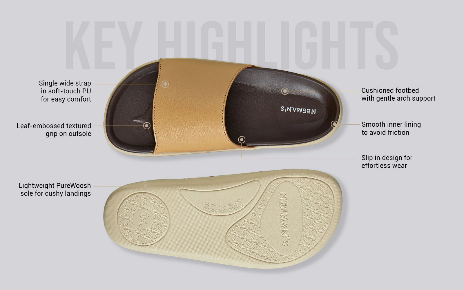 Purewhoosh Slides : Beige - Image 4