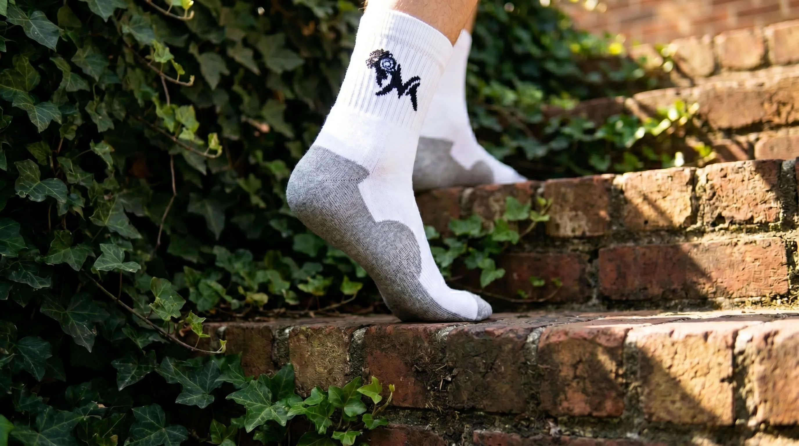 Quarter All Day Socks : White Blue Grey (Pack of 3) - Image 3