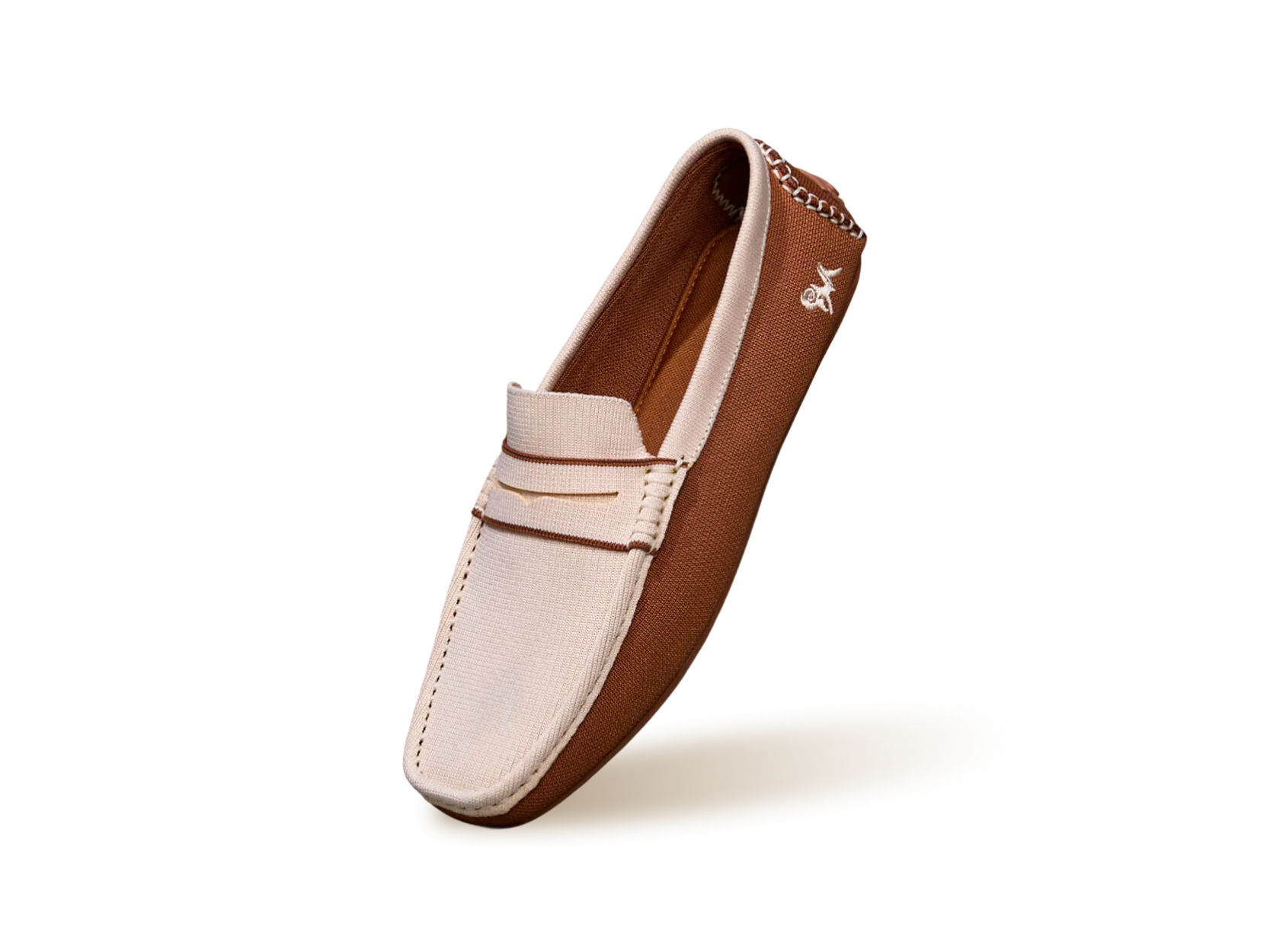 ReLive Knit Color Block Loafers : Beige/Brown - Image 11