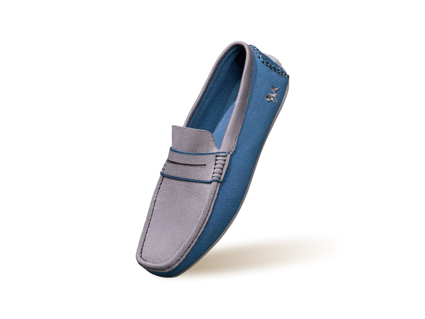 ReLive Knit Color Block Loafers : Blue/Grey - Image 10
