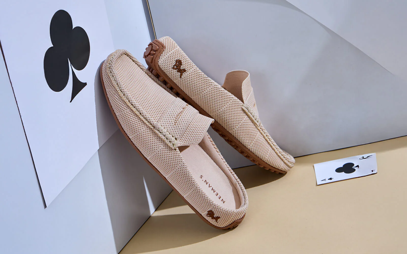 Relive Knit Mules : Beige - Image 3