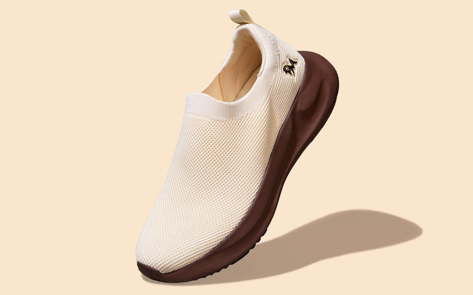 ReLive Knit Slip Ons Renew : Ivory Brown - Image 2