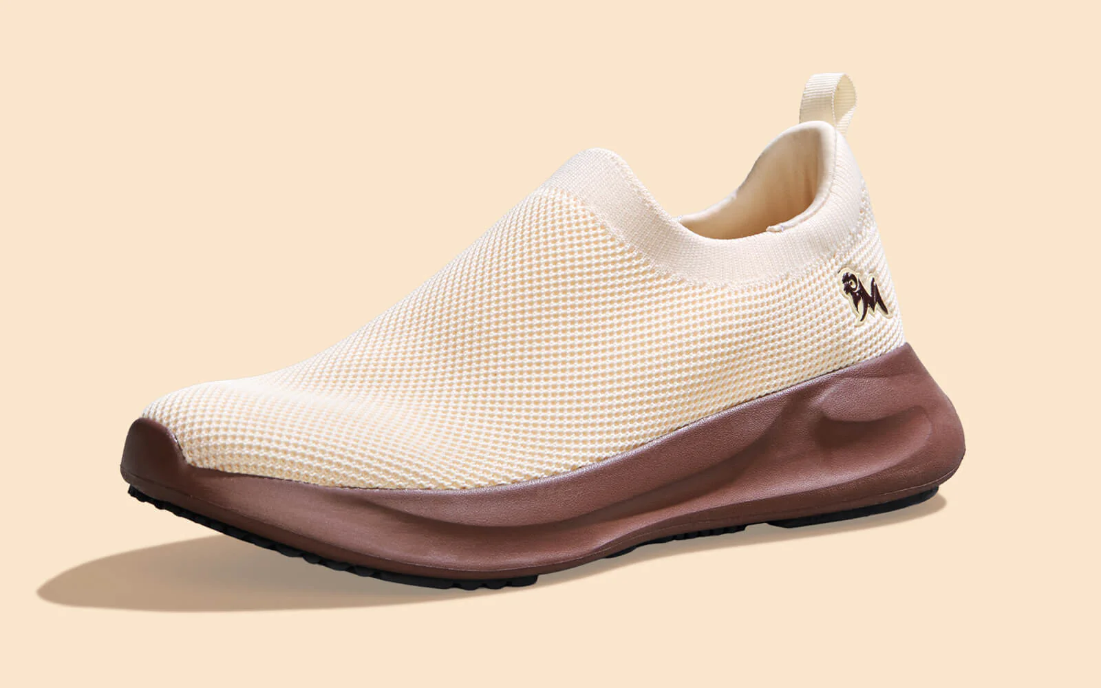 ReLive Knit Slip Ons Renew : Ivory Brown - Image 3