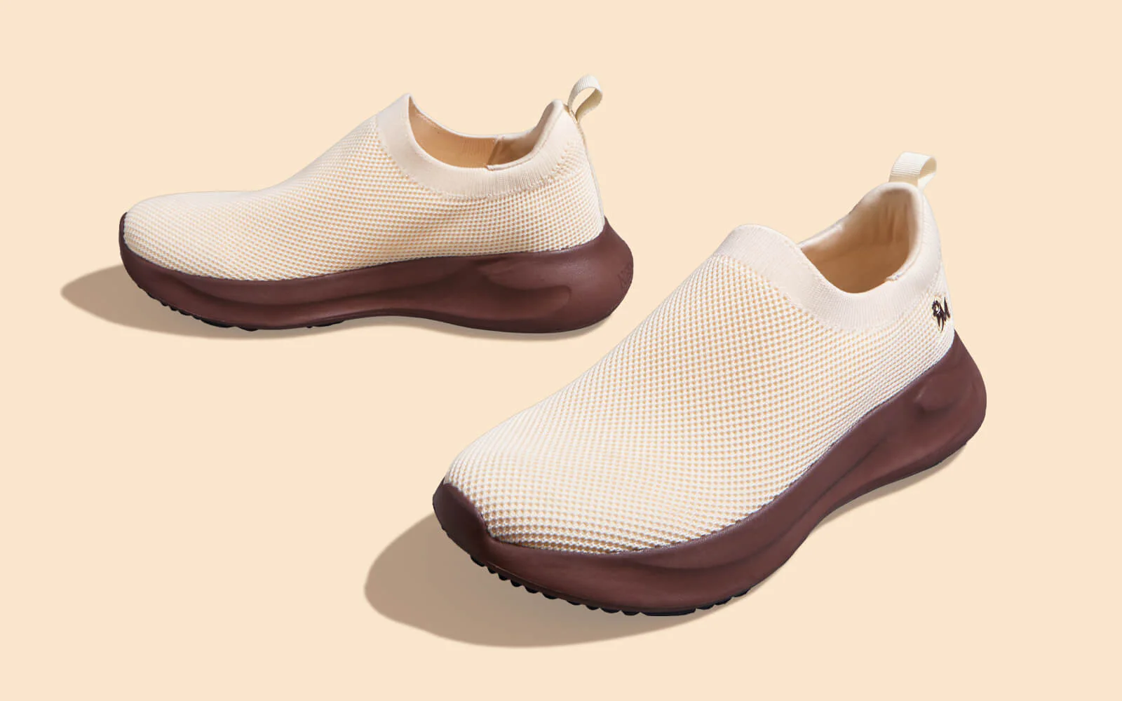 ReLive Knit Slip Ons Renew : Ivory Brown - Image 6