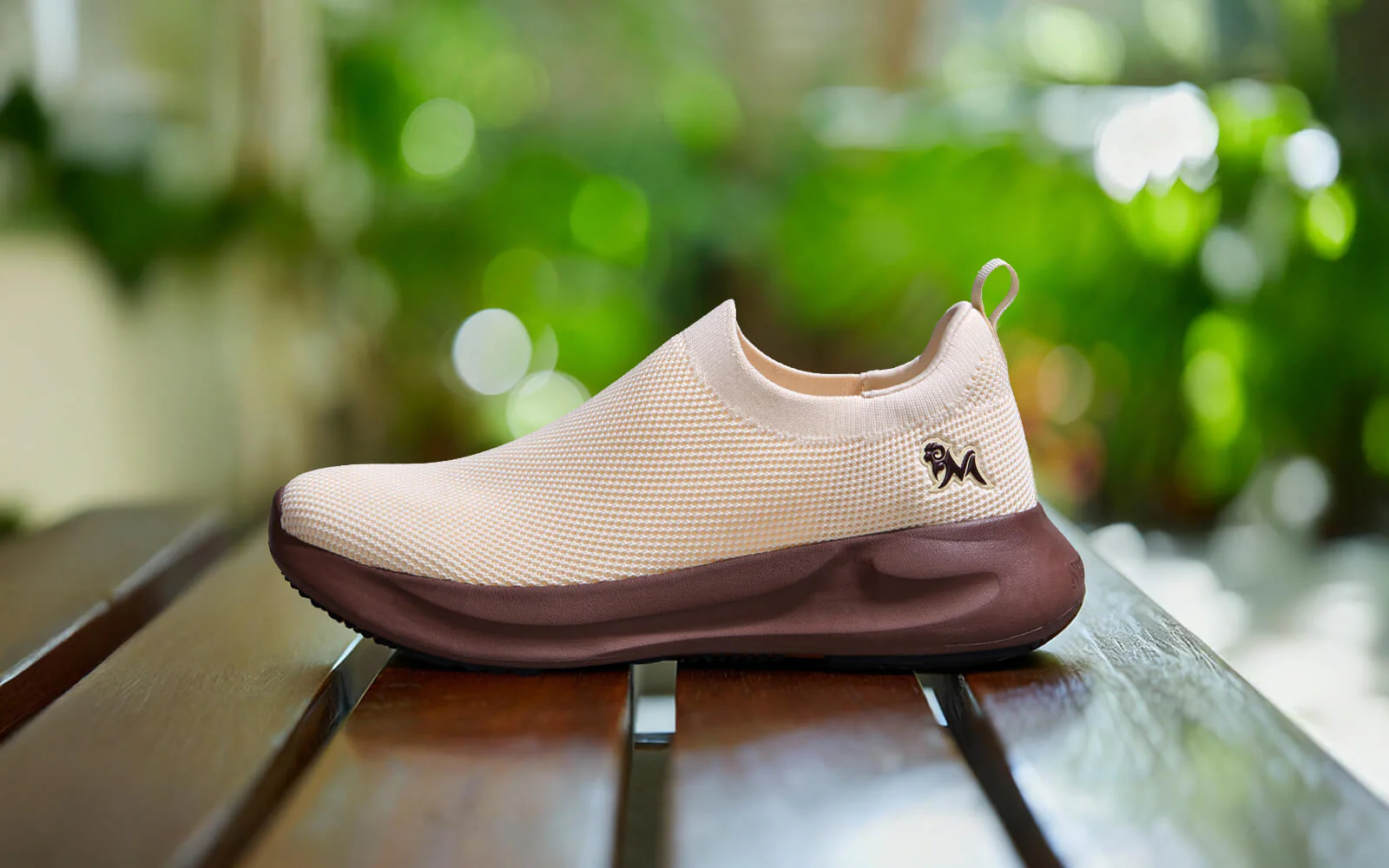 ReLive Knit Slip Ons Renew : Ivory Brown - Image 9