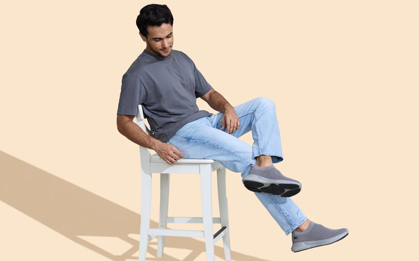 ReLive Knit Slip Ons Renew : Grey - Image 8