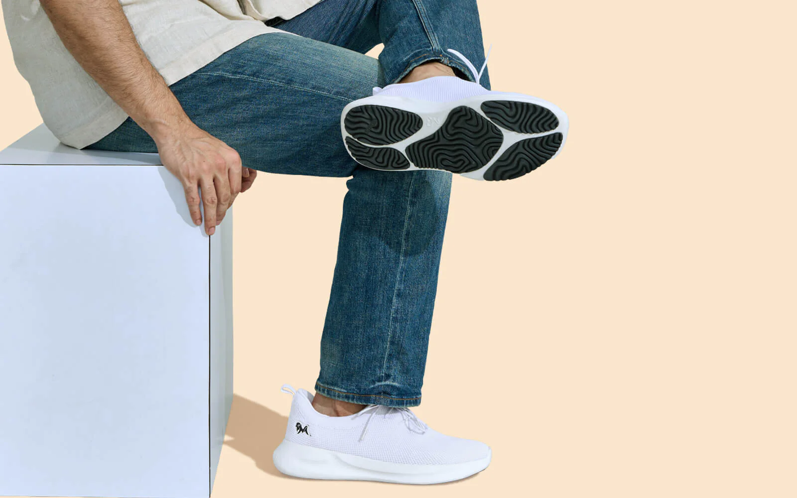 ReLive Knit Sneakers Renew : White - Image 6