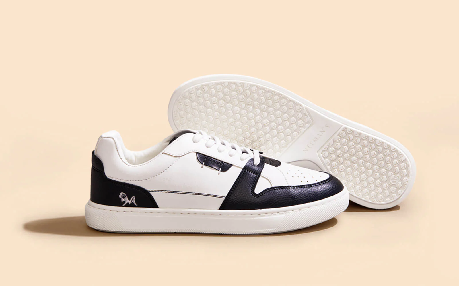 Retro Slick Sneakers : Black and White - Image 4