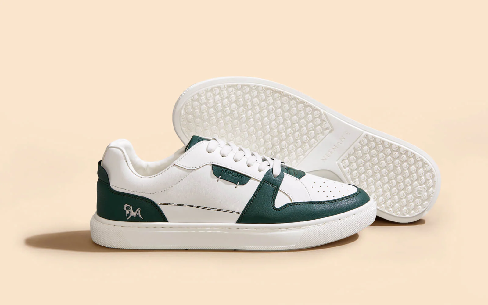 Retro Slick Sneakers : Green and White - Image 4