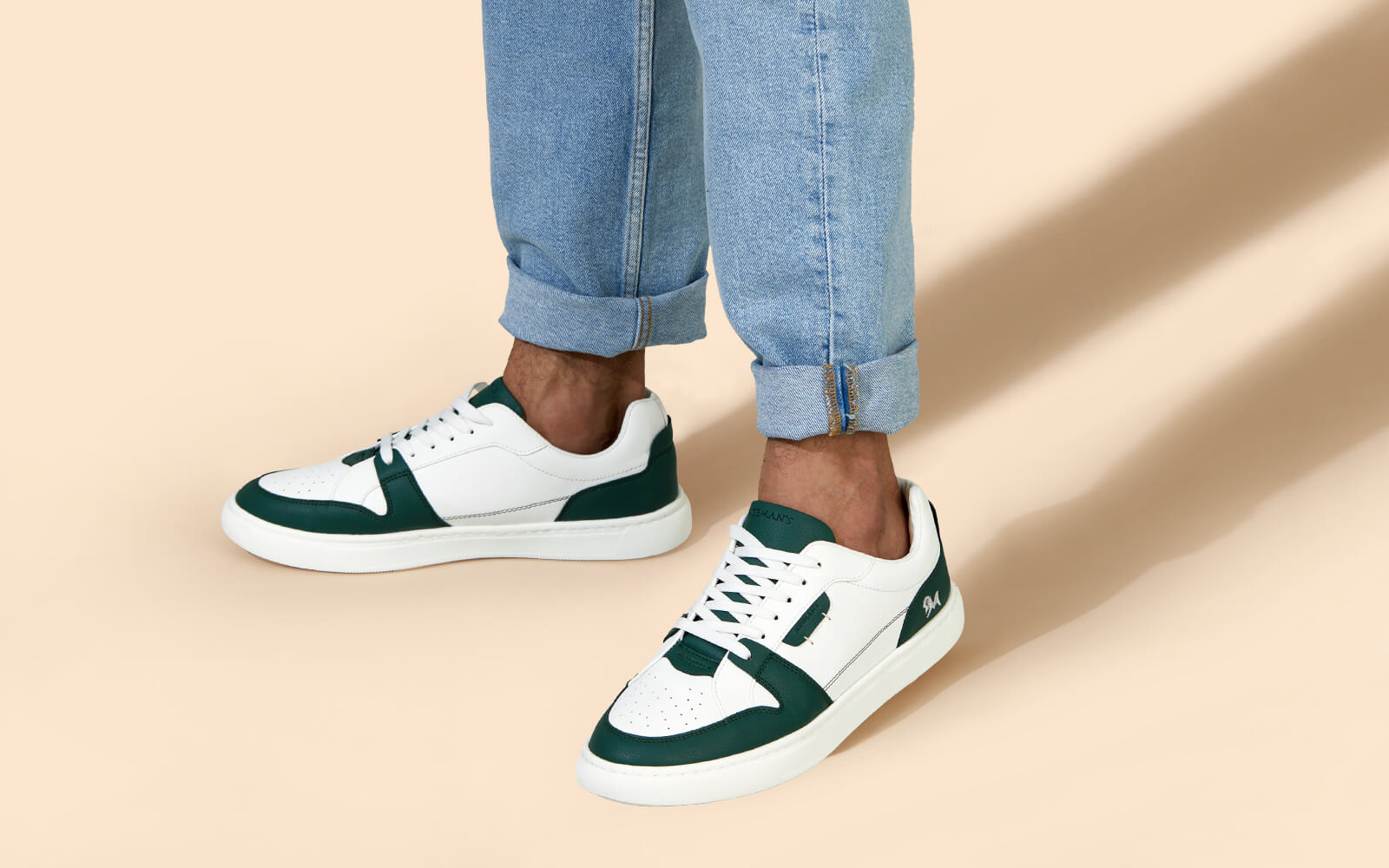 Retro Slick Sneakers : Green and White - Image 6