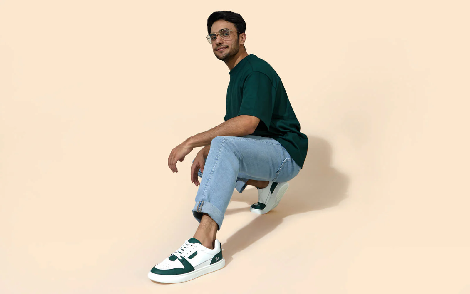 Retro Slick Sneakers : Green and White - Image 7