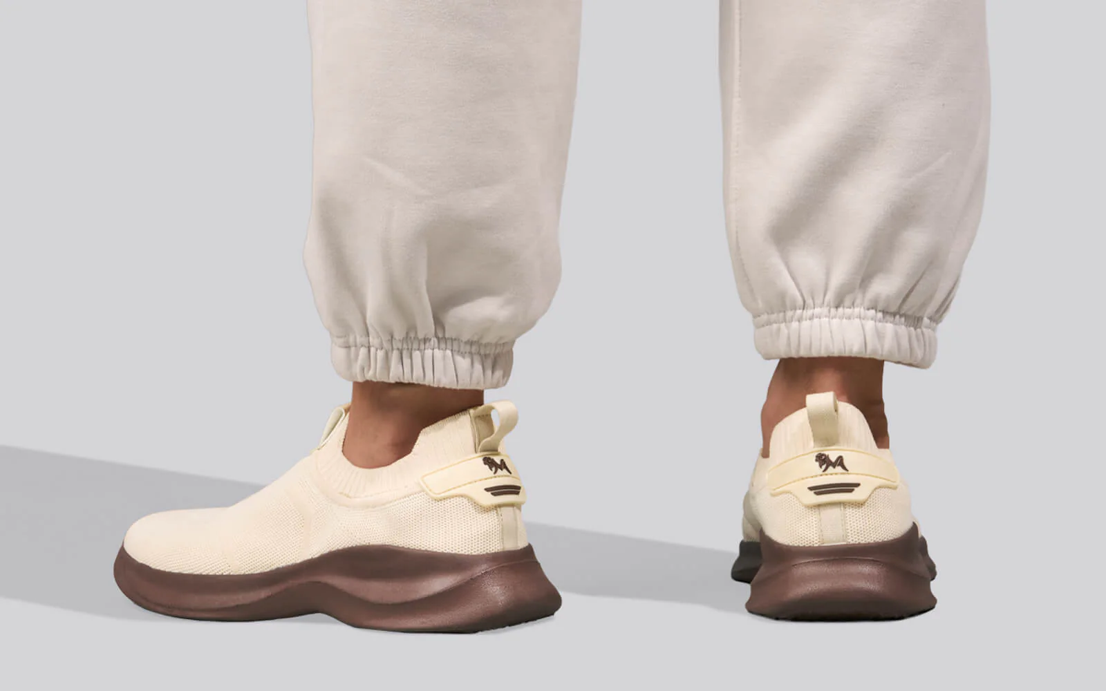 Sole Max Cush Slip Ons for Men : Ivory Brown - Image 8