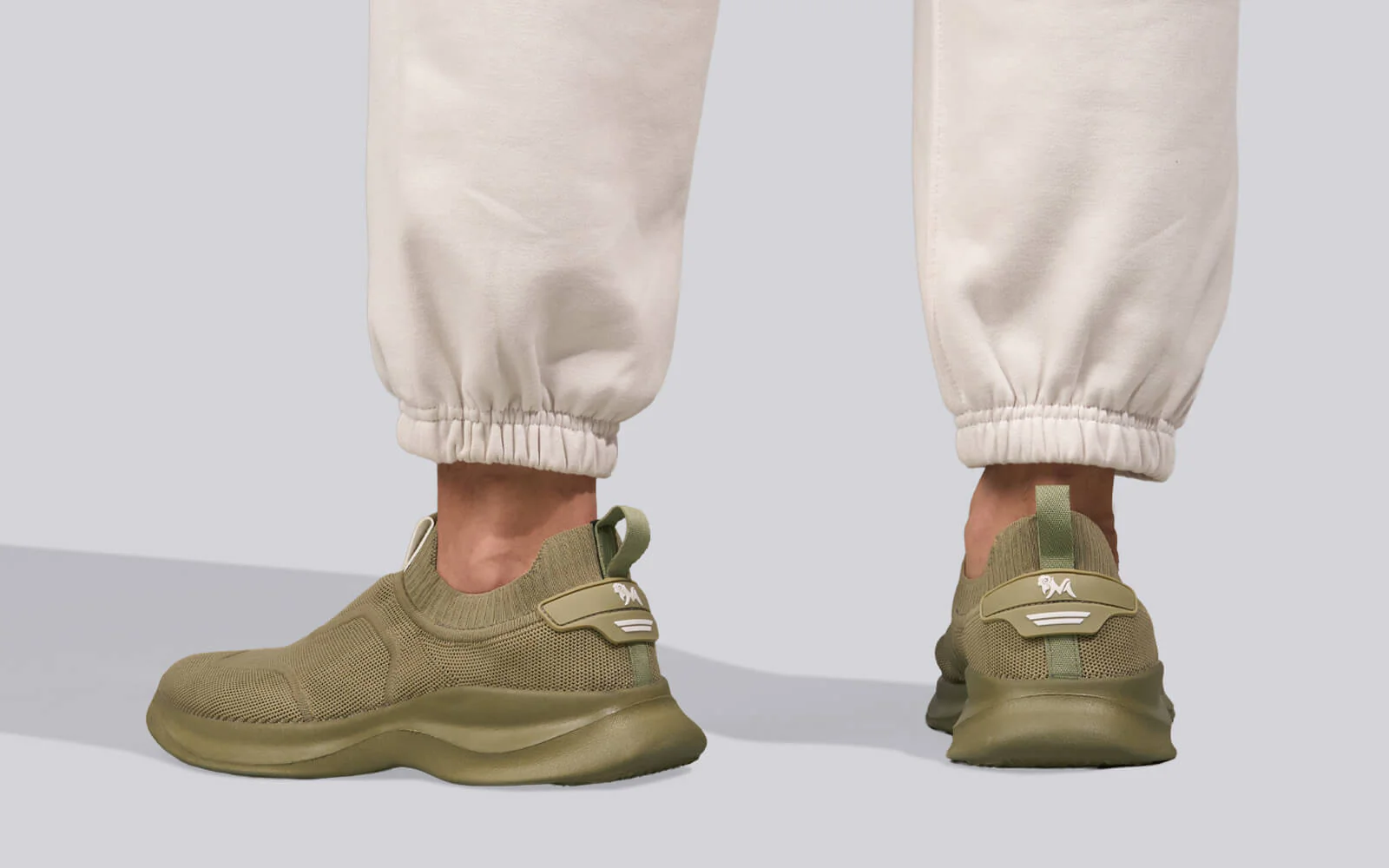 Sole Max Cush Slip Ons for Men : Olive - Image 9