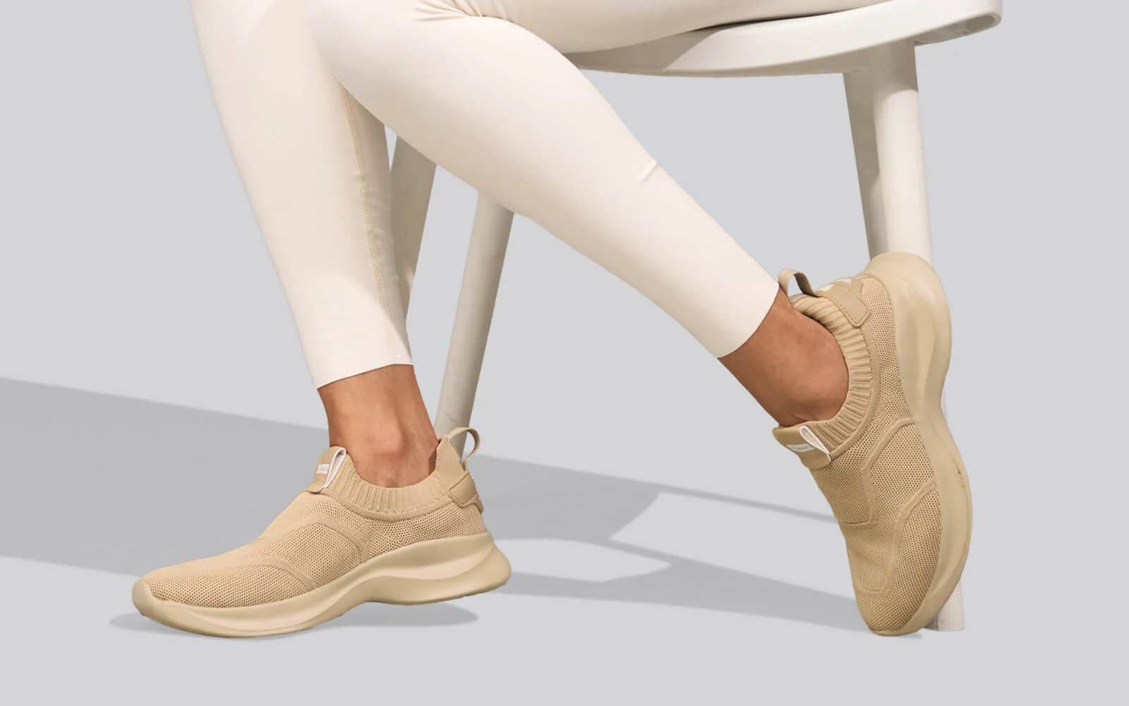 Sole Max Cush Slip Ons for Women : Beige - Image 11