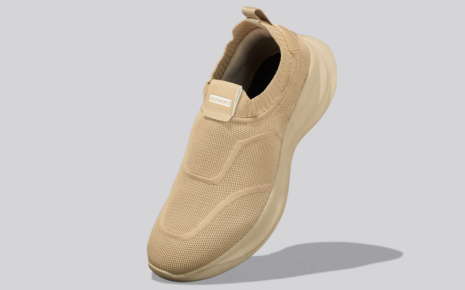 Sole Max Cush Slip Ons for Men : Beige - Image 3