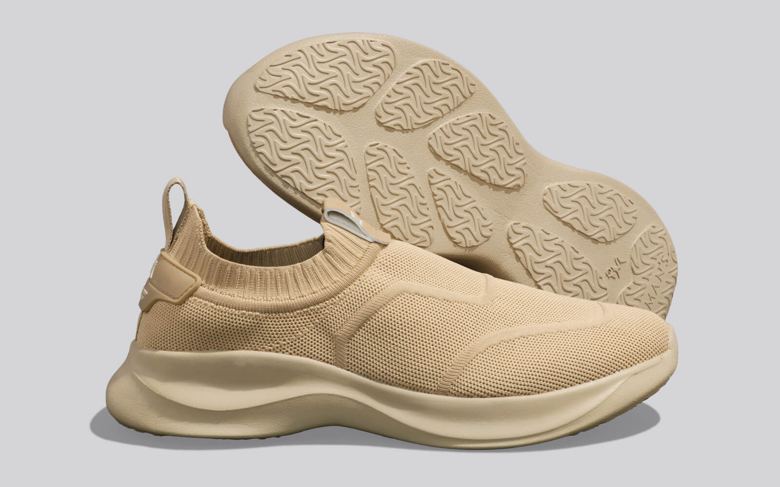 Sole Max Cush Slip Ons for Men : Beige - Image 4