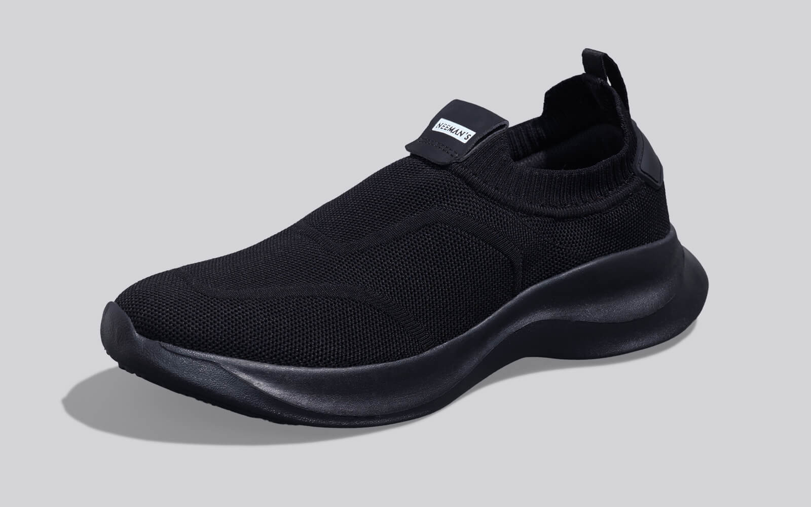 Sole Max Cush Slip Ons for Men : Black - Image 2