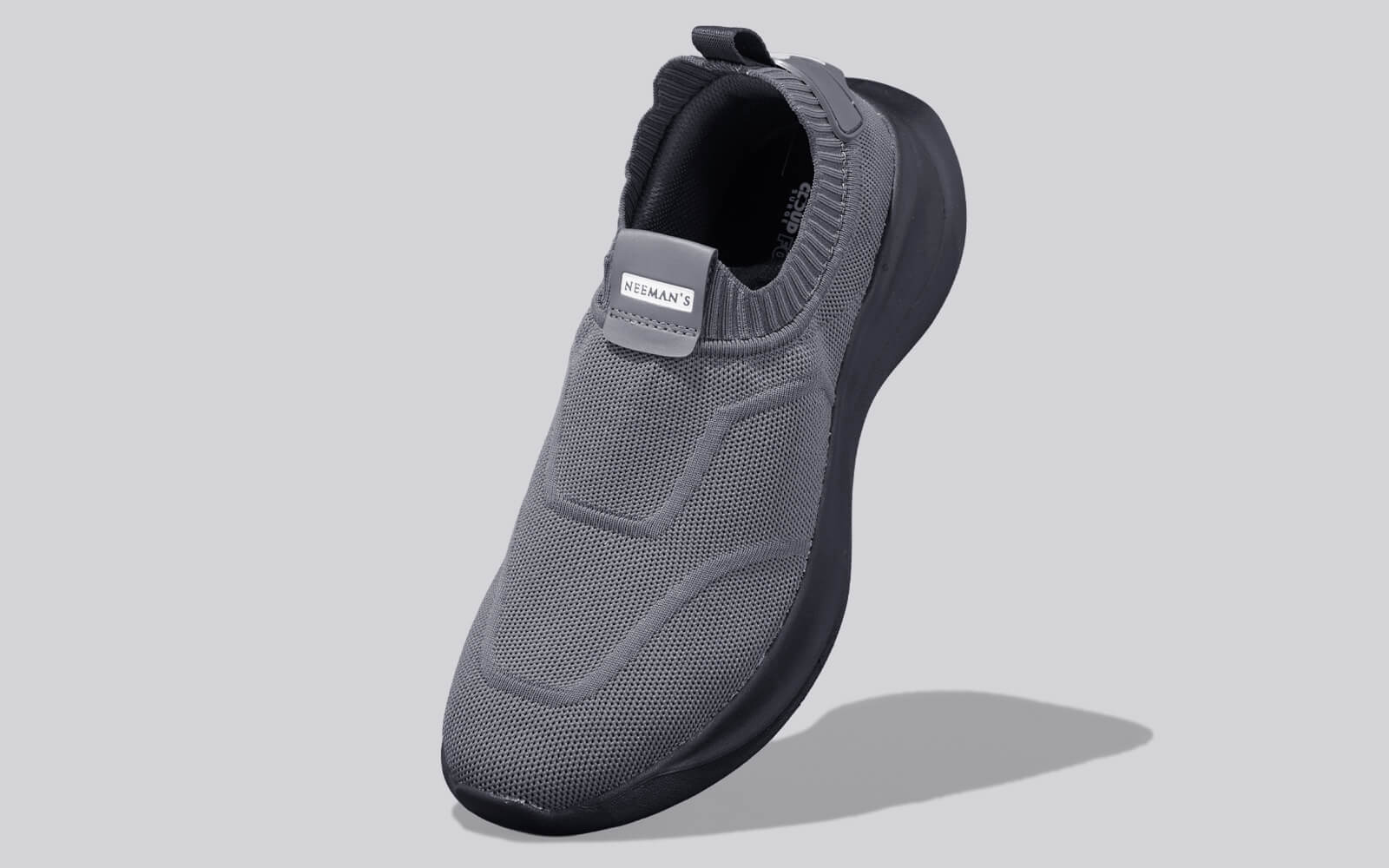Sole Max Cush Slip Ons for Men : Dark Grey - Image 4