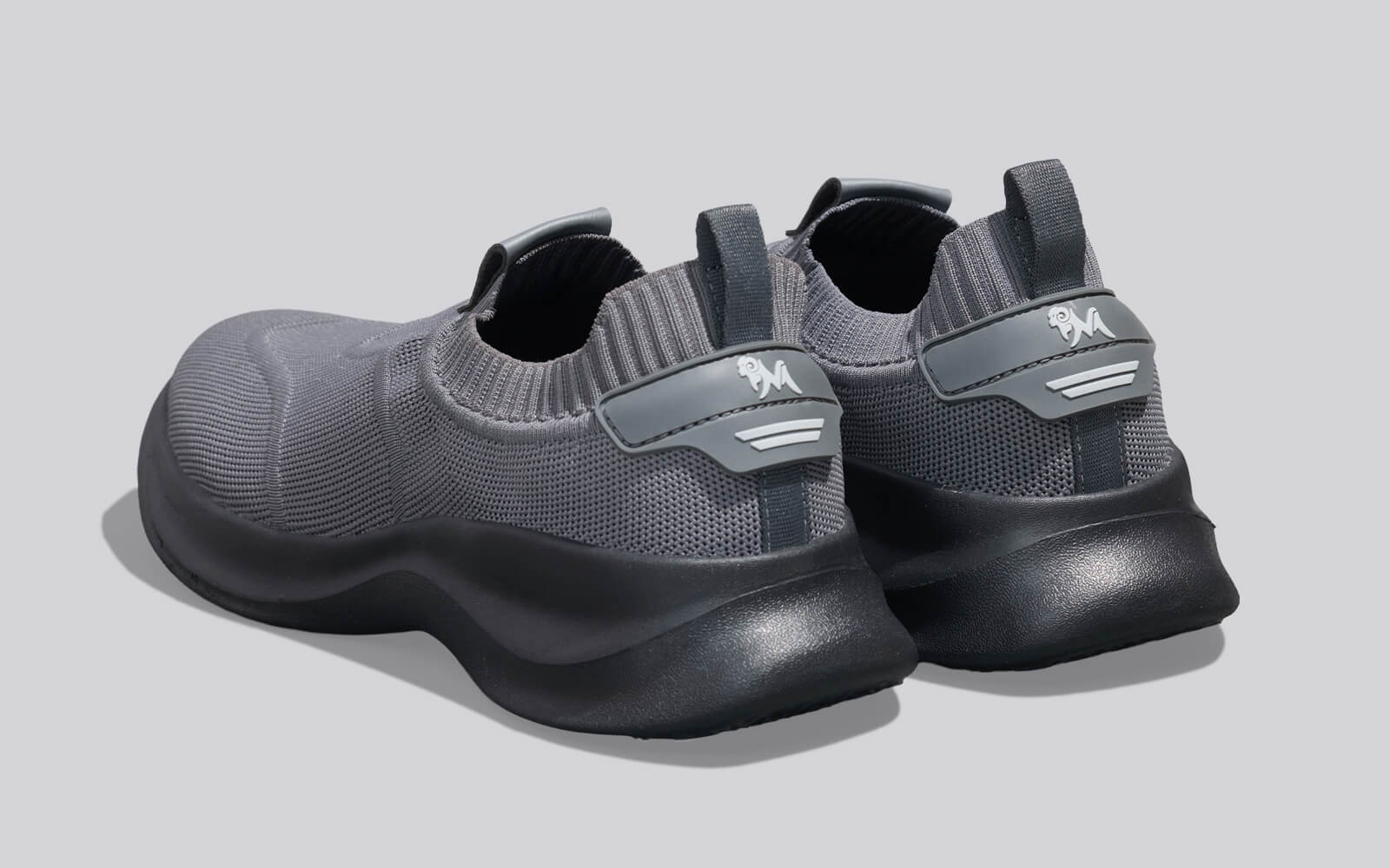 Sole Max Cush Slip Ons for Men : Dark Grey - Image 8