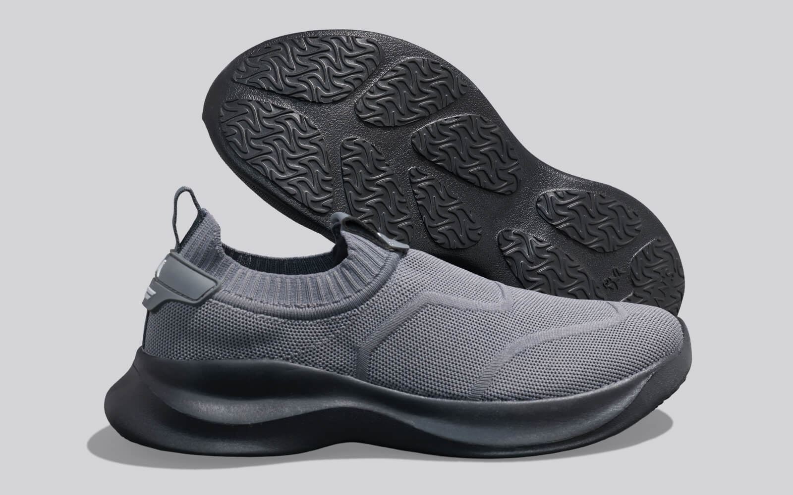 Sole Max Cush Slip Ons for Men : Dark Grey - Image 5