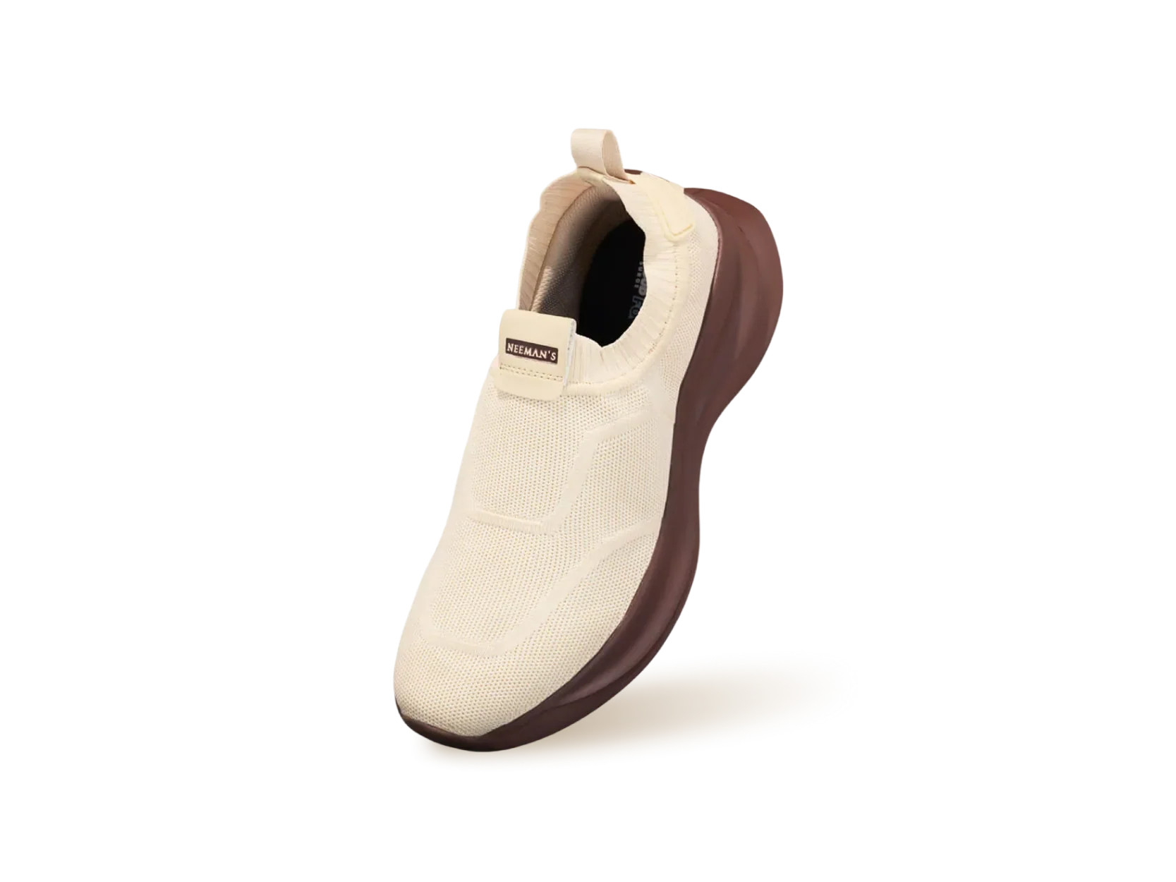 Sole Max Cush Slip Ons for Men : Ivory Brown - Image 11