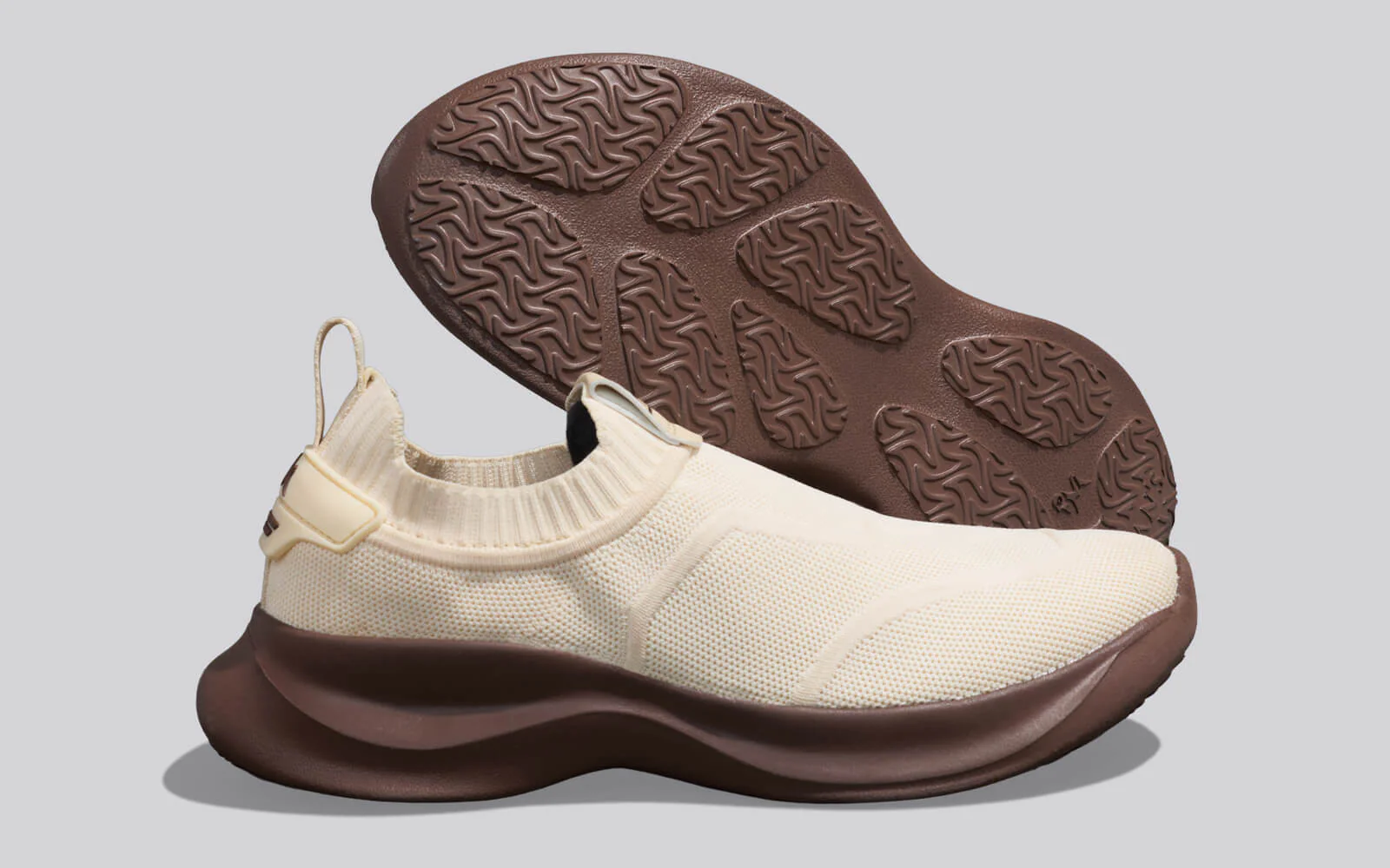 Sole Max Cush Slip Ons for Men : Ivory Brown - Image 4