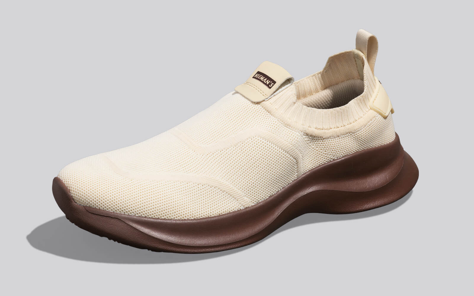 Sole Max Cush Slip Ons for Men : Ivory Brown - Image 2