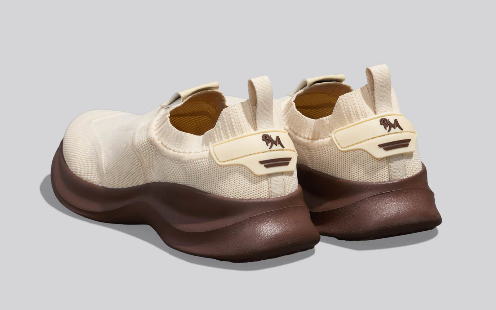 Sole Max Cush Slip Ons for Men : Ivory Brown - Image 7