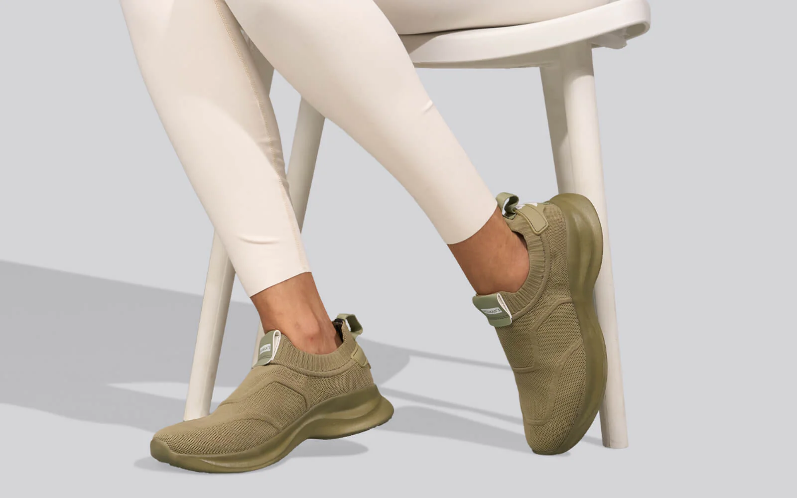 Sole Max Cush Slip Ons for Women : Olive - Image 10