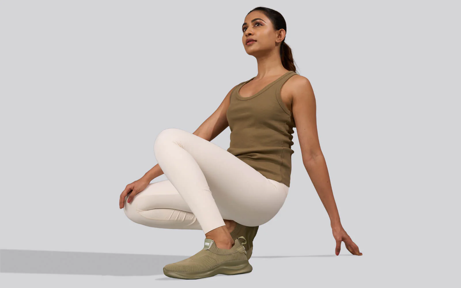 Sole Max Cush Slip Ons for Women : Olive - Image 11