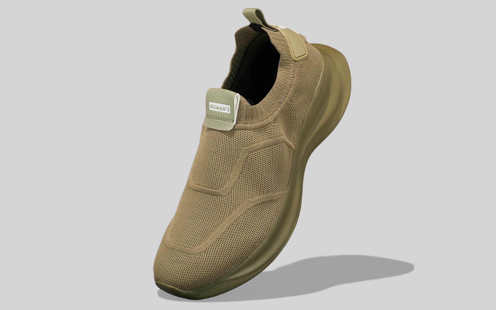 Sole Max Cush Slip Ons for Men : Olive - Image 4
