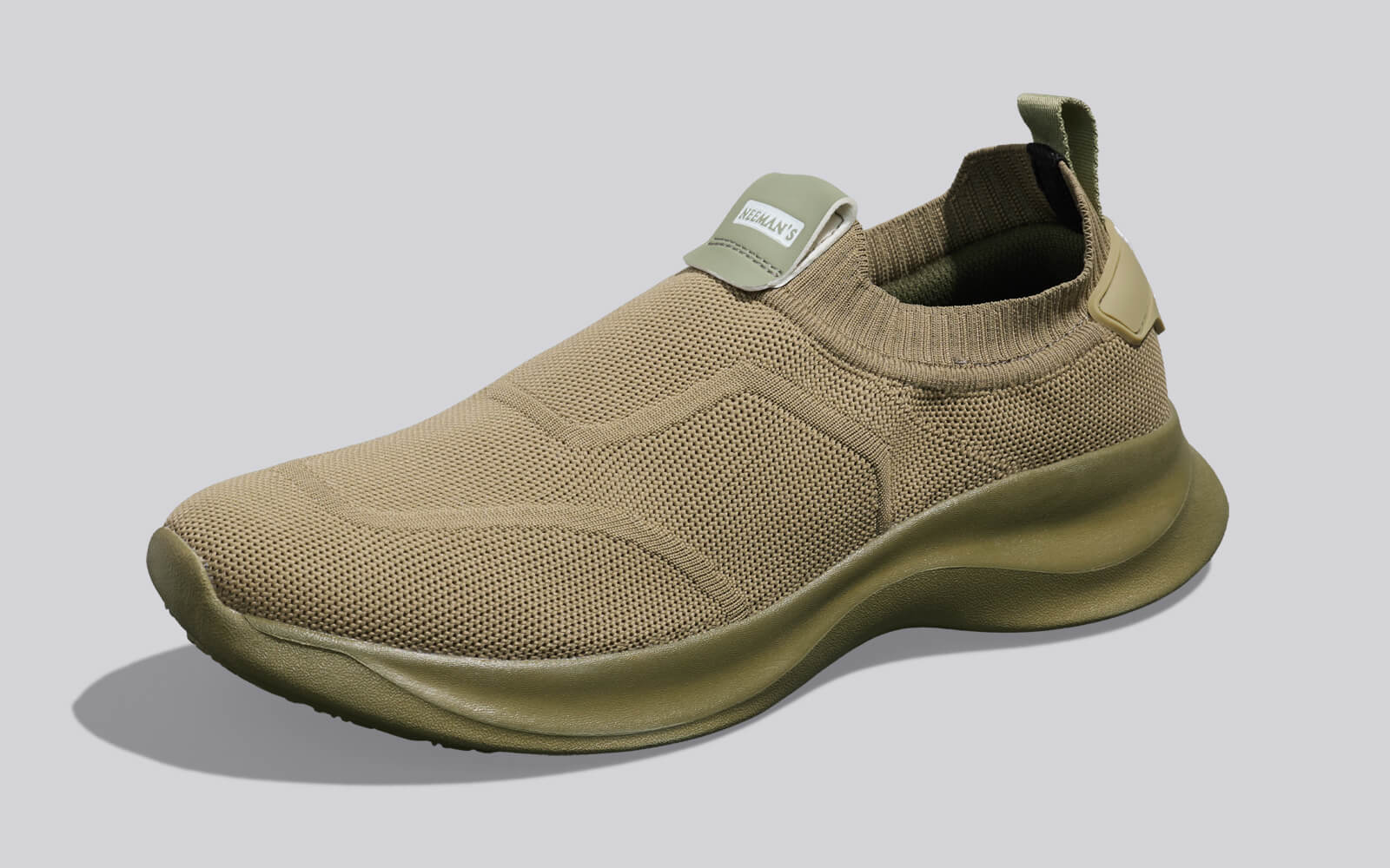 Sole Max Cush Slip Ons for Men : Olive - Image 2