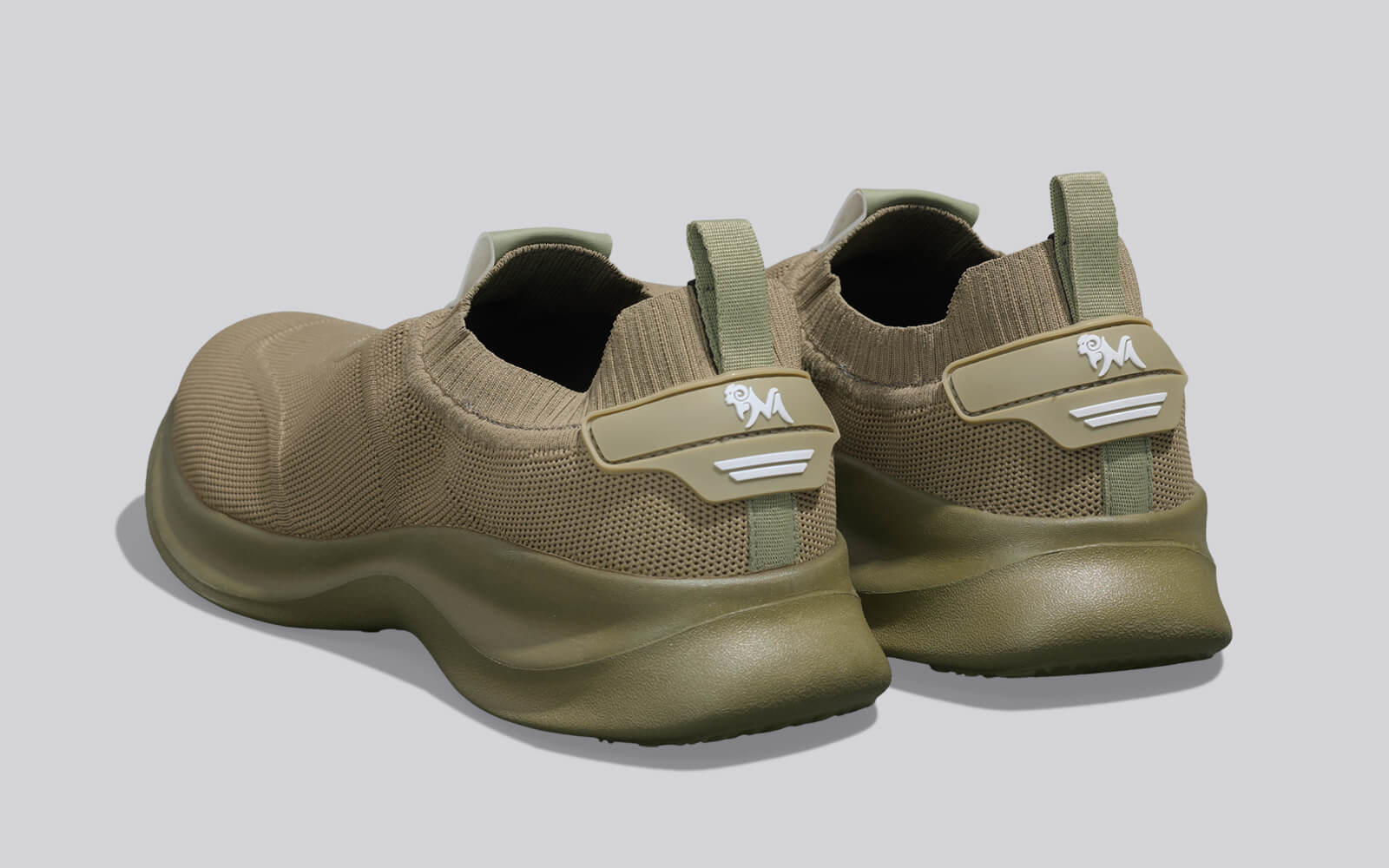 Sole Max Cush Slip Ons for Men : Olive - Image 8