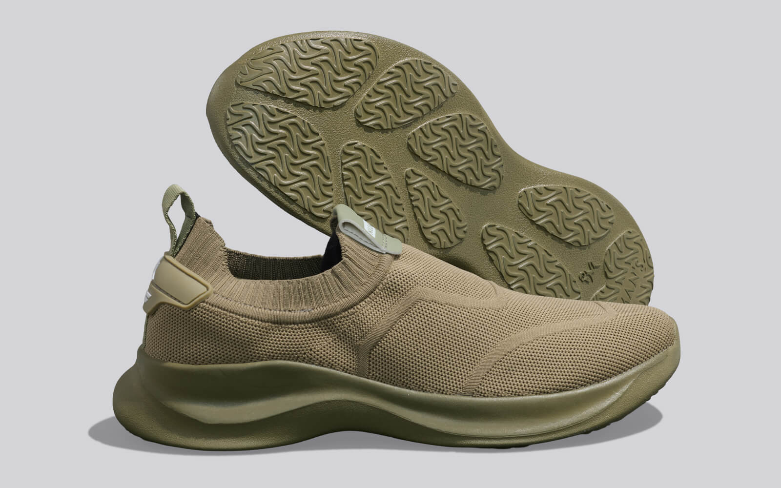 Sole Max Cush Slip Ons for Men : Olive - Image 5
