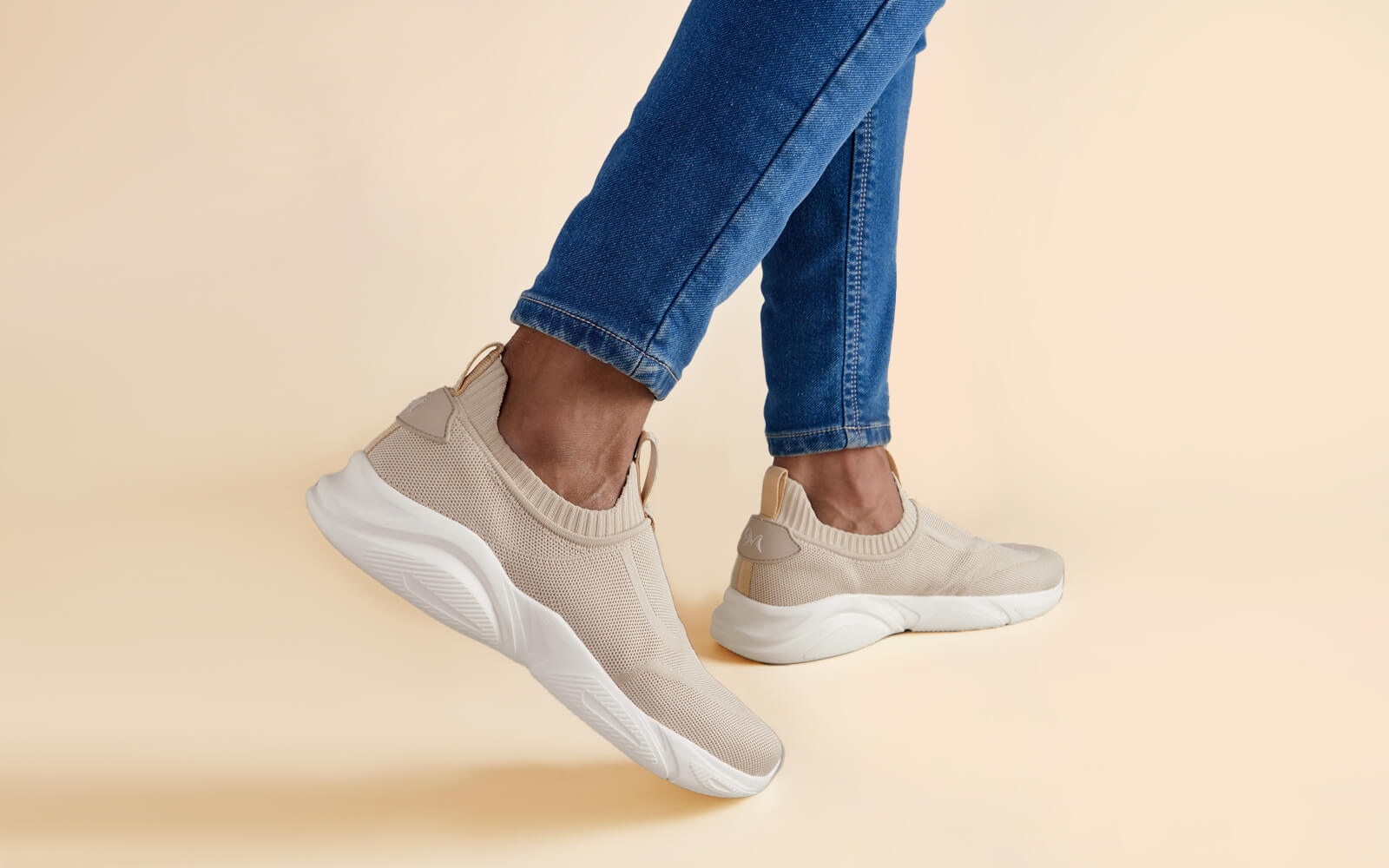 Sole Max Slip Ons : Ultra Beige - Image 8