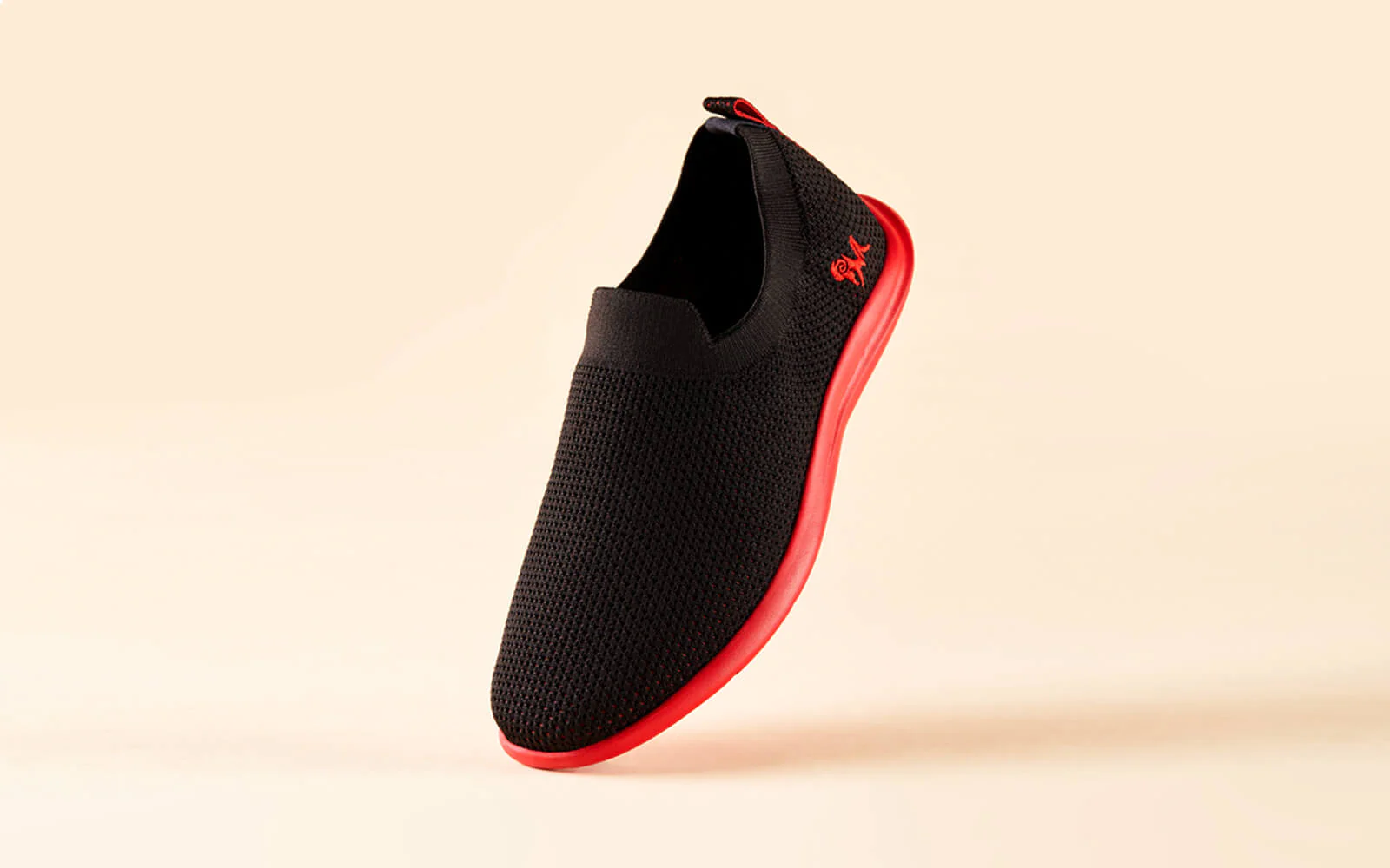 Spotlight Slip Ons : Hale Black / Red Sole - Image 3