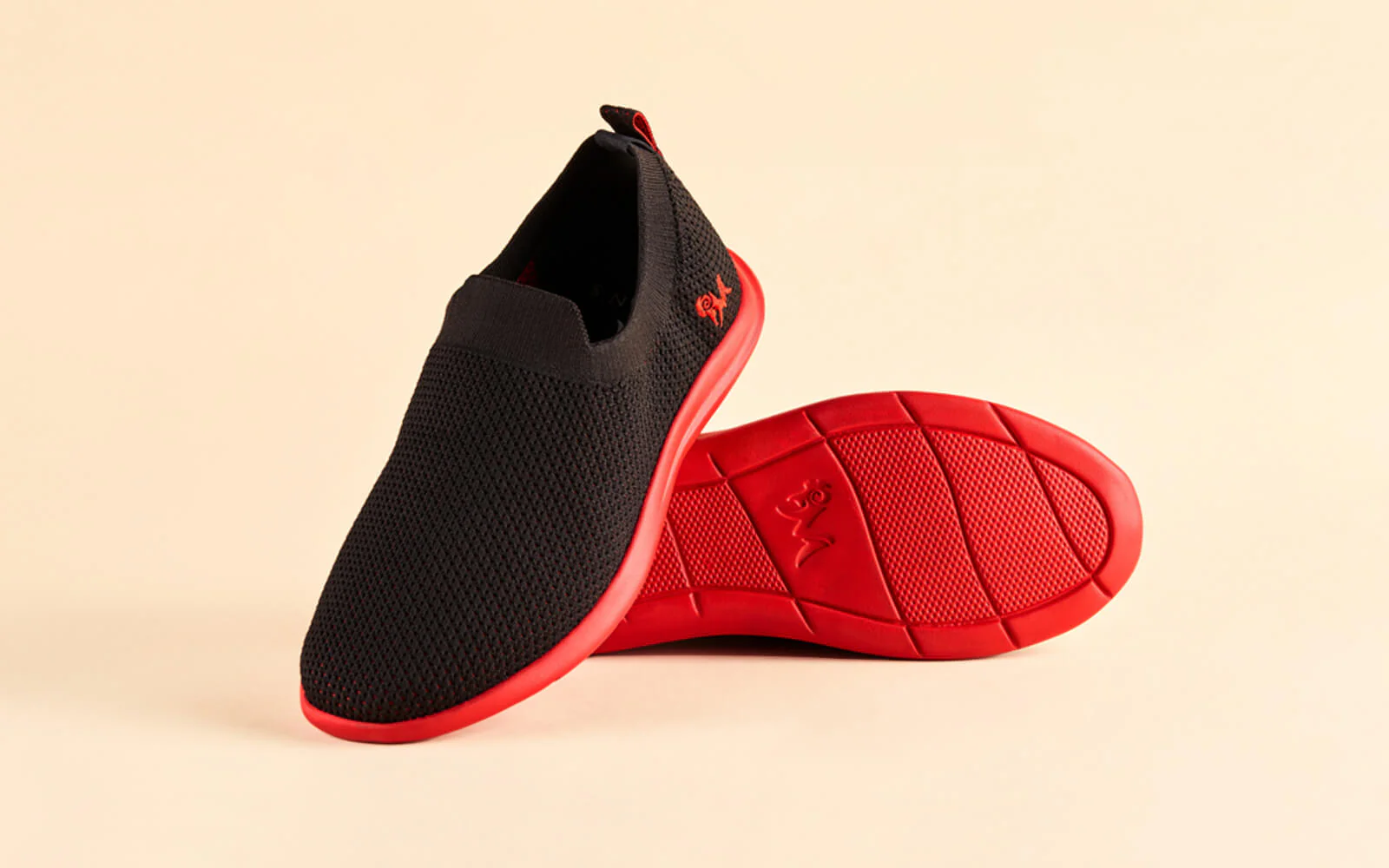 Spotlight Slip Ons : Hale Black / Red Sole - Image 6