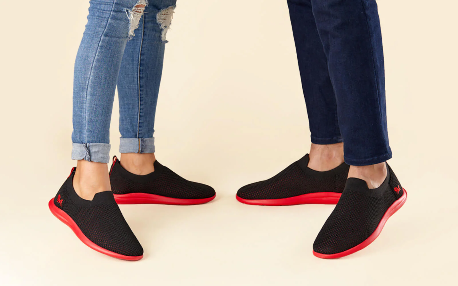 Spotlight Slip Ons : Hale Black / Red Sole - Image 7