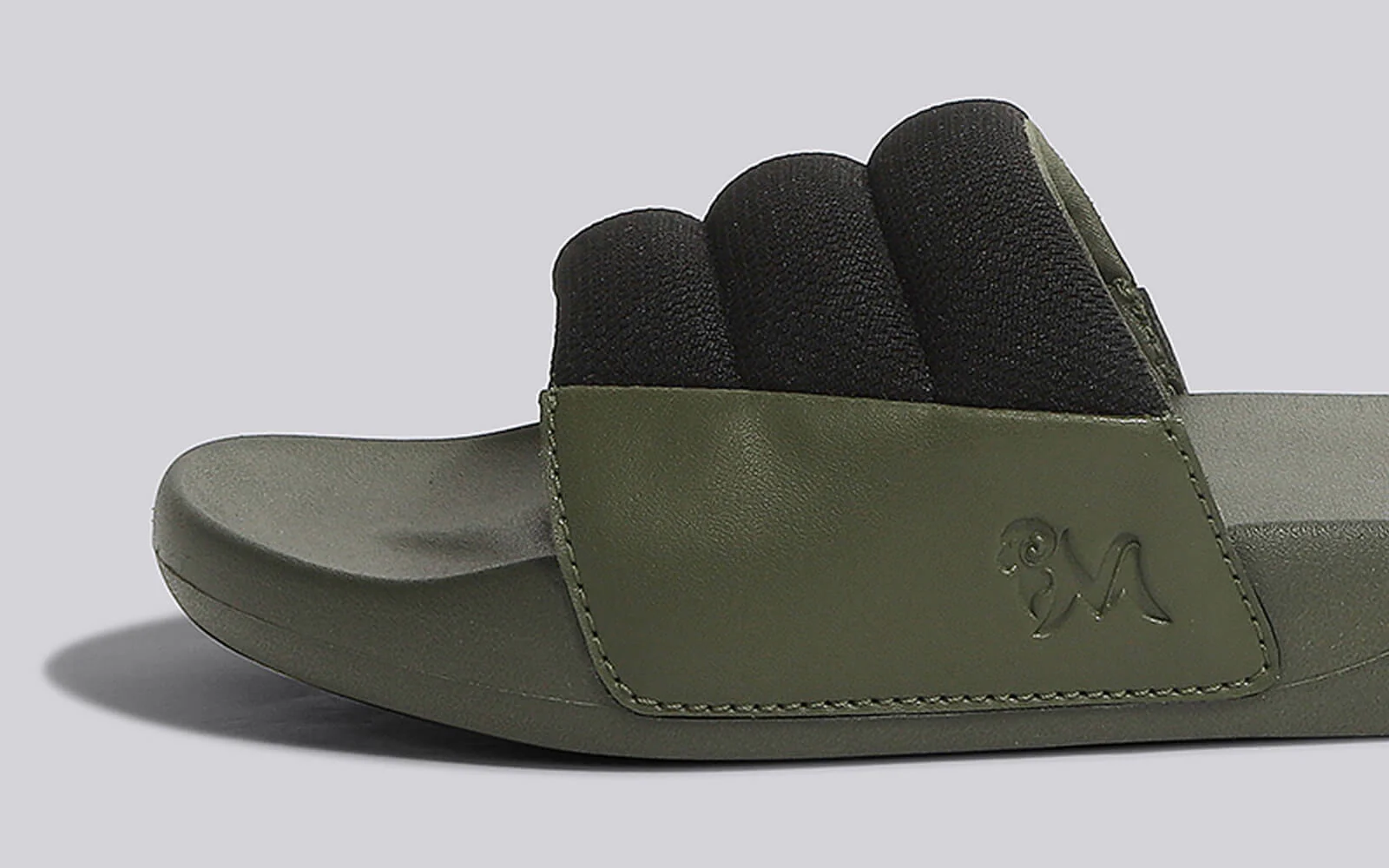 Squooshy Slides for Men : Olive-Black - Image 10