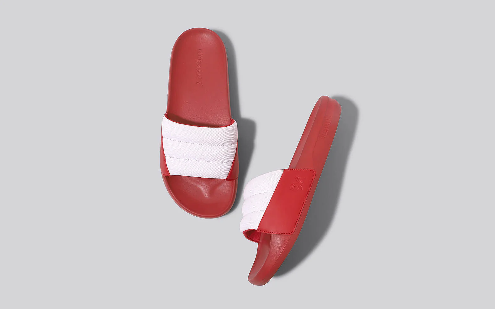 Squooshy Slides for Men : Red-White - Image 6