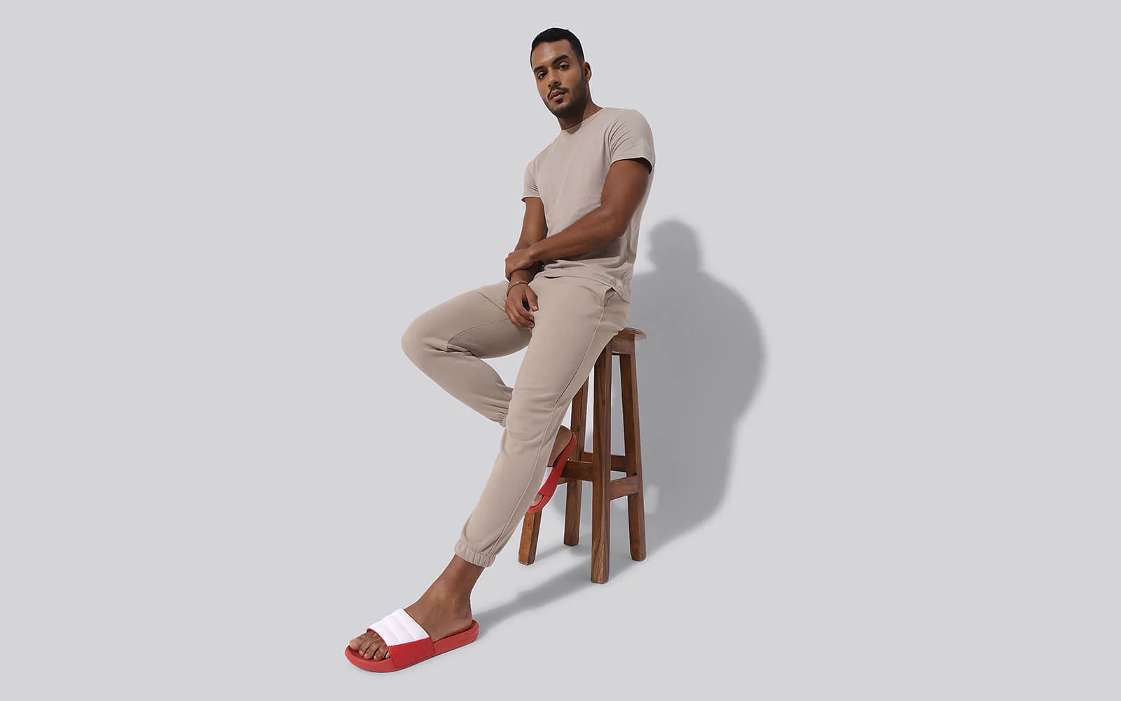 Squooshy Slides for Men : Red-White - Image 7