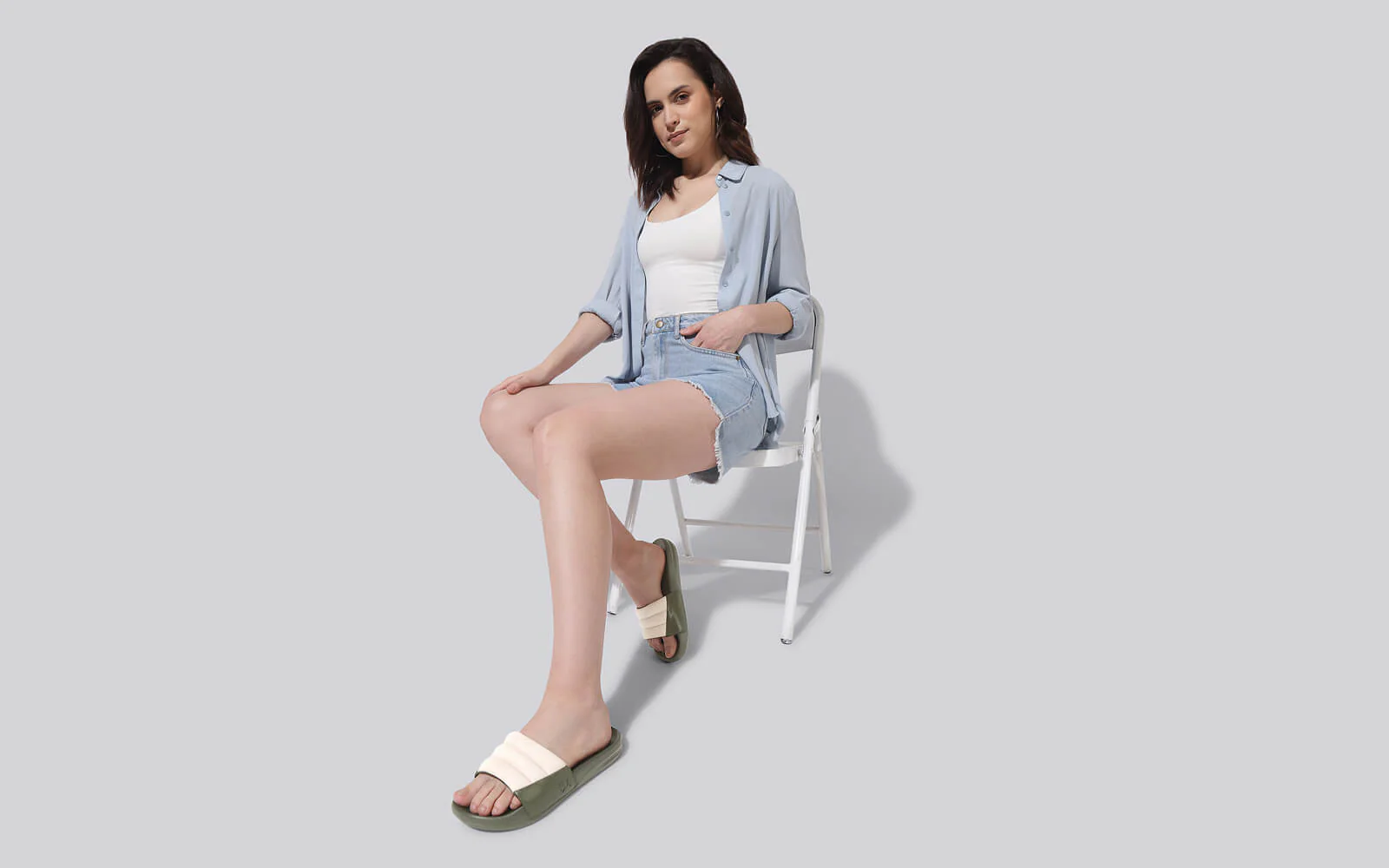 Squooshy Slides for Women : Olive - Image 11