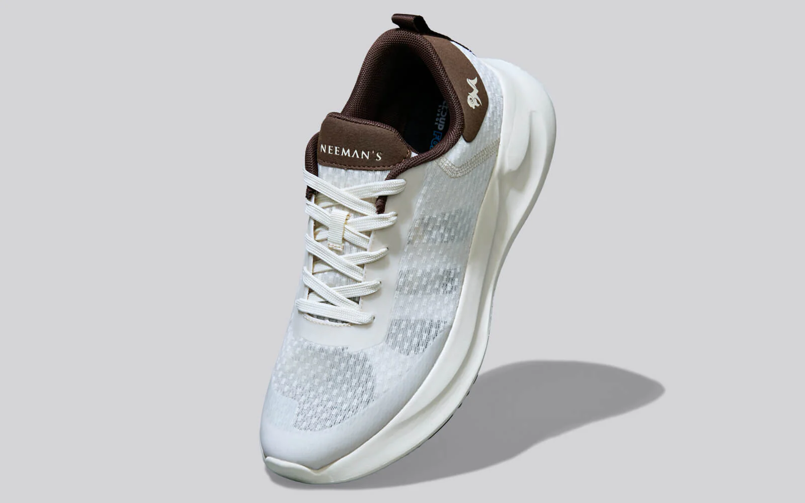 Swift Knit Sneakers For Men : Ivory Brown - Image 2